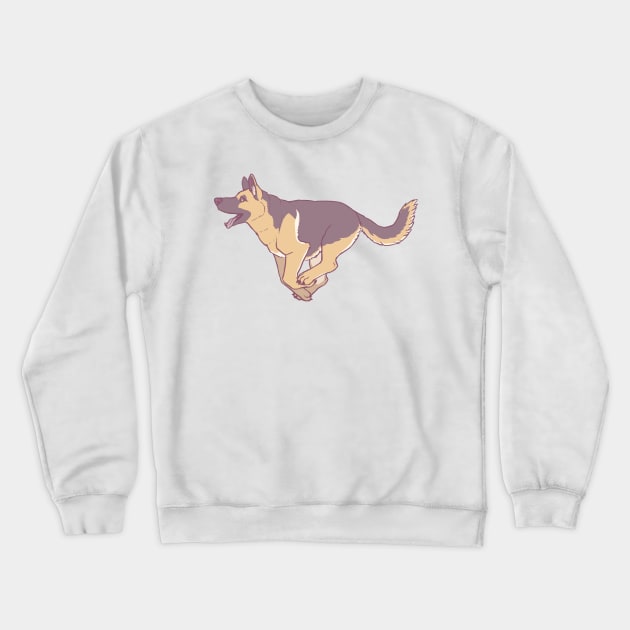 Happy German Shepherd Crewneck Sweatshirt by tiffatiel